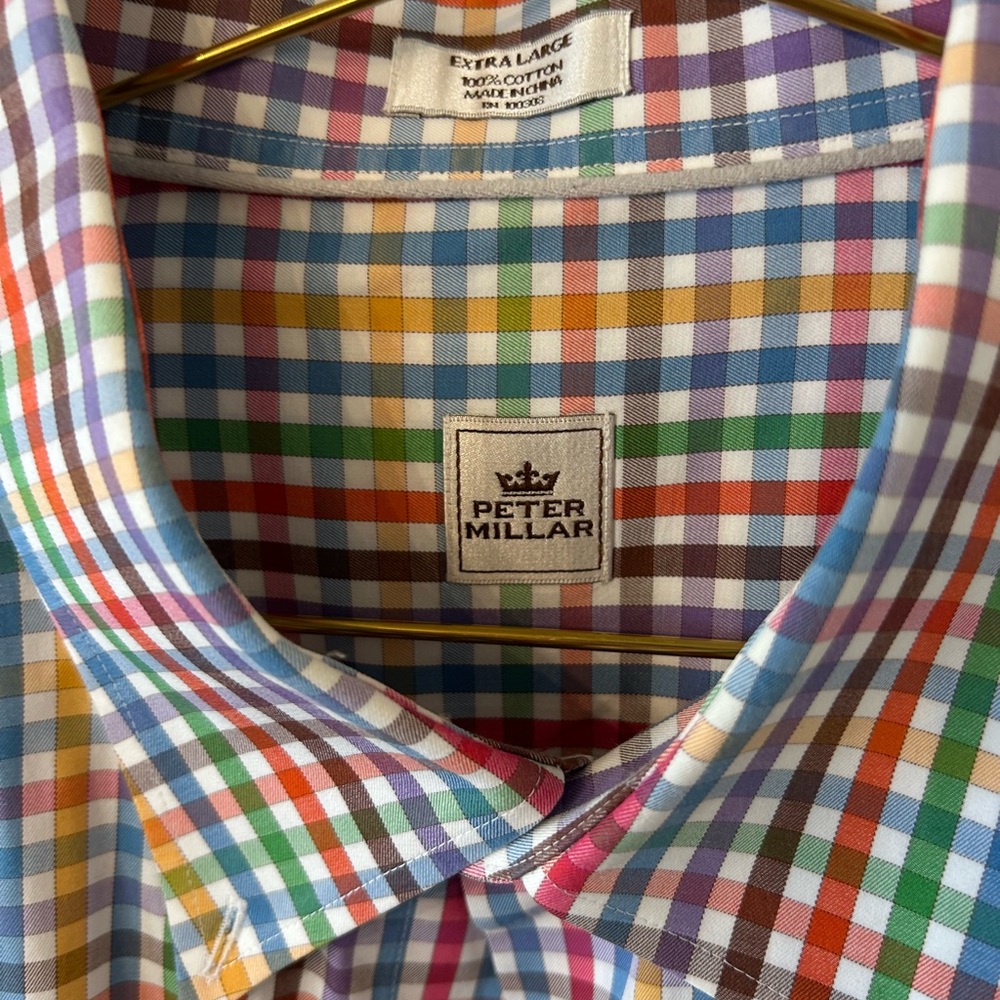 Peter Millar Vibrant Plaid Men's Shirt